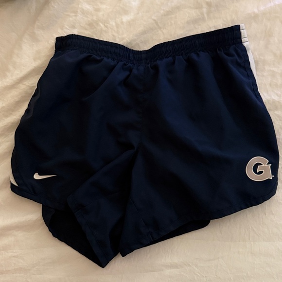 Nike Dark Blue Sports Shorts with Logo - Picture 1 of 3